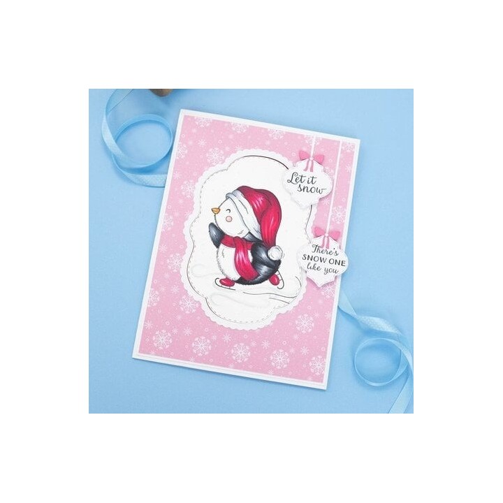 (CC-ST-CA-HAID)Crafter's Companion Cute Penguin Clear Stamps Have an Ice Day