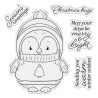 (CC-ST-CA-CHUG)Crafter's Companion Cute Penguin Clear Stamps Christmas Hugs