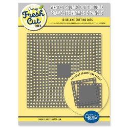 (ACC-DI-31386-XX)Clarity FRESH CUT DIE NESTED SQUARE DOTS DOODLE FRAME-ITS FRAMES & PANELS
