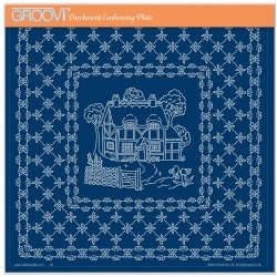 (GRO-HO-42141-15)Groovi Plate A4 LINDA'S COUNTRY COTTAGE LAYERING FRAME
