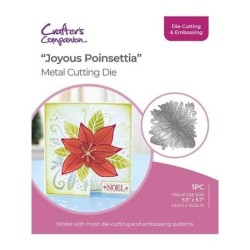 (GEM-MD-CAD-JOPO)Gemini Half Create a Card Die Joyous Poinsettia