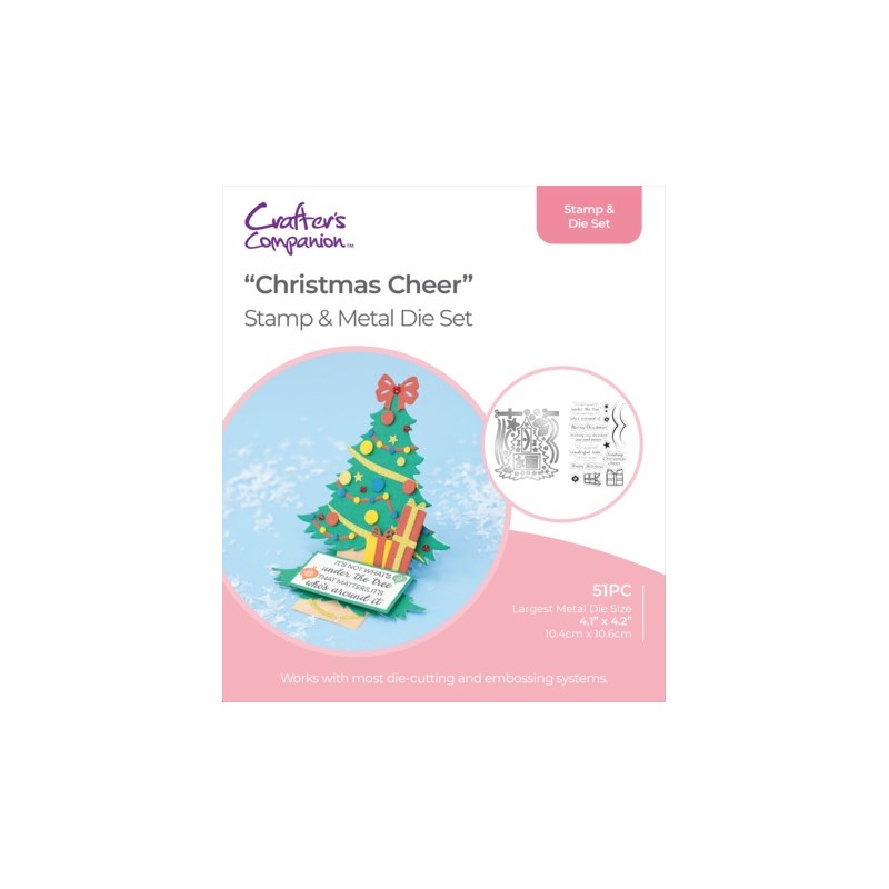 (GEM-STD-CHRICH)Gemini Shaped Card Base Stamp & Die Christmas Cheer