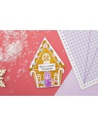 (GEM-STD-GINGBR)Gemini Shaped Card Base Stamp & Die Gingerbread House