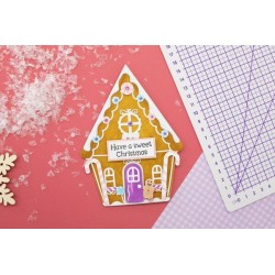 (GEM-STD-GINGBR)Gemini Shaped Card Base Stamp & Die Gingerbread House