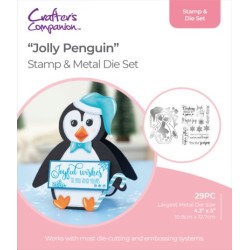 (GEM-STD-JOLLPE)Gemini Shaped Card Base Stamp & Die Jolly Penguin