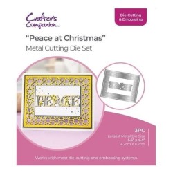 (GEM-MD-ELE-PATC)Gemini Festive Frames & Sentiments Die Peace at Christmas