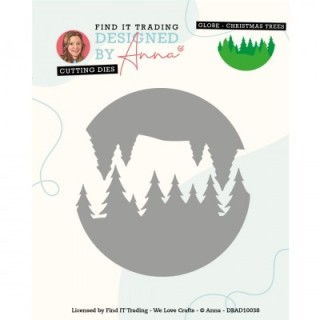 (DBAD10038)Designed By Anna - Mix And Match Cutting Dies - Globe Christmas Trees