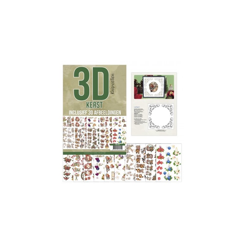 (3DKN10001)3D Knipvellenboek - Kerst 1