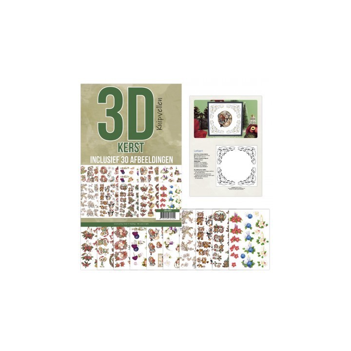 (3DKN10001)3D Knipvellenboek - Kerst 1