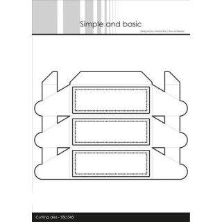 (SBD348)Simple and Basic Cut Oblong Rosette Box Cutting Dies