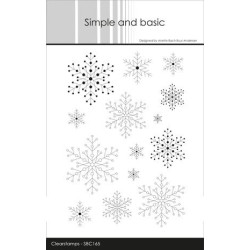 (SBC165)Simple and Basic Snowflake Background Clear Stamps