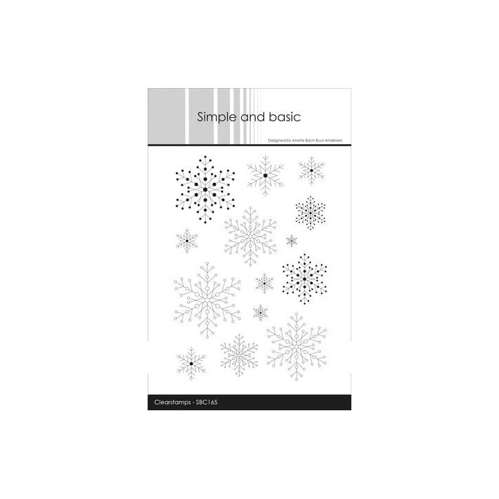 (SBC165)Simple and Basic Snowflake Background Clear Stamps