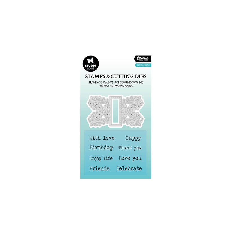 (SL-ES-SCD65)Studio Light Stamp & Cutting Die Floral frame Essentials nr.65