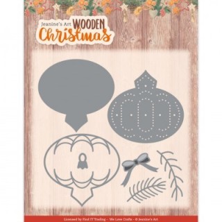 (JAD10176)Dies - Jeanine's Art - Wooden Christmas - Wooden Bauble