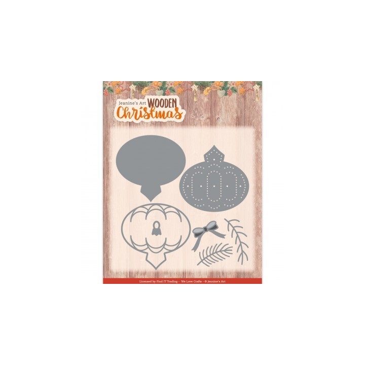 (JAD10176)Dies - Jeanine's Art - Wooden Christmas - Wooden Bauble