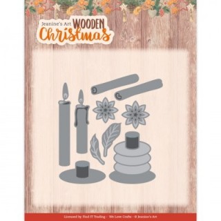 (JAD10178)Dies - Jeanine's Art - Wooden Christmas - Wooden Candles