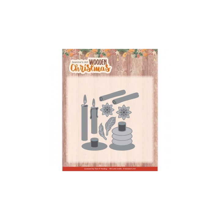 (JAD10178)Dies - Jeanine's Art - Wooden Christmas - Wooden Candles