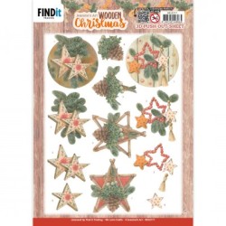 (SB10777)3D Push-Out - Jeanine's Art - Wooden Christmas - Wooden Stars