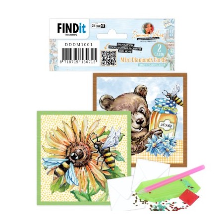 (DDDM1002)Dotty Designs Mini Diamond Cards Set - Bee Honey