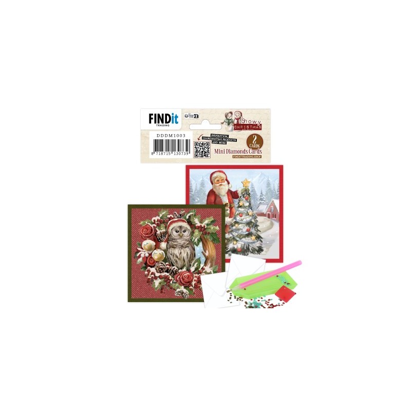 (DDDM1003)Dotty Designs Mini Diamond Cards Set - Snowy Christmas