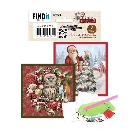 (DDDM1003)Dotty Designs Mini Diamond Cards Set - Snowy Christmas