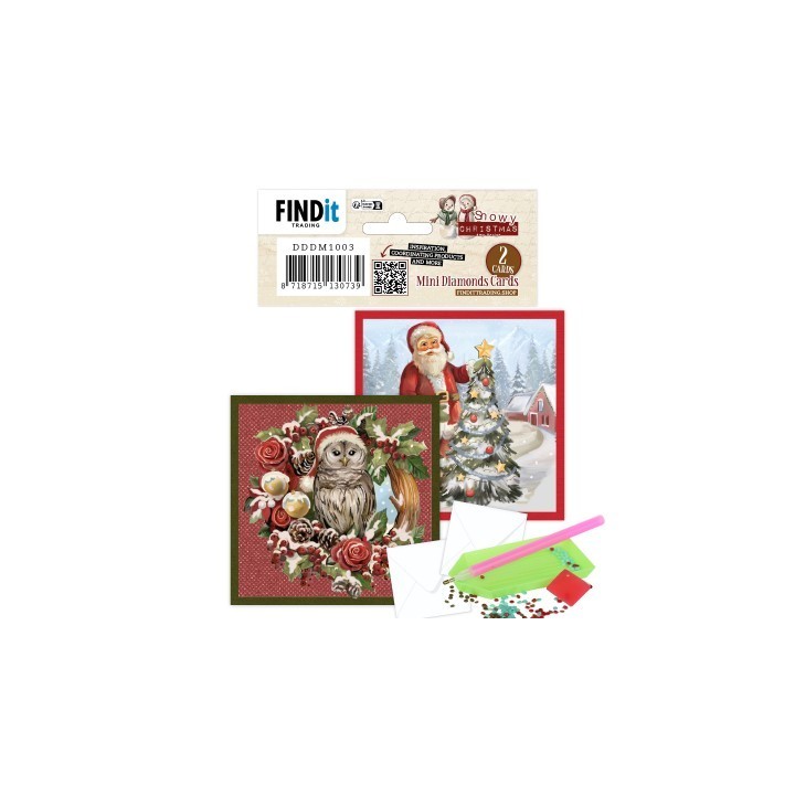 (DDDM1003)Dotty Designs Mini Diamond Cards Set - Snowy Christmas