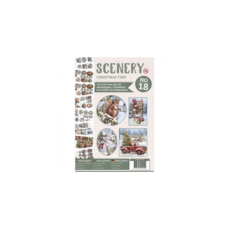 (POS10018)Push Out Book Scenery 18 - Christmas Time