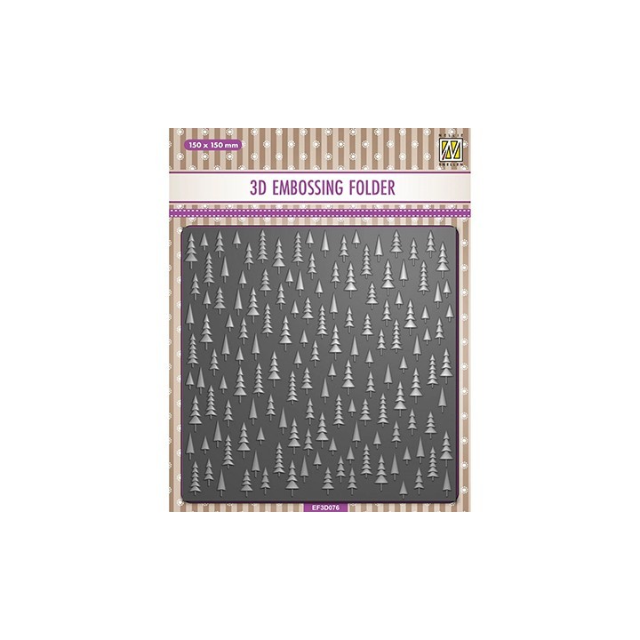 (EF3D076)Nellie's Choice Embossing Christmas Trees