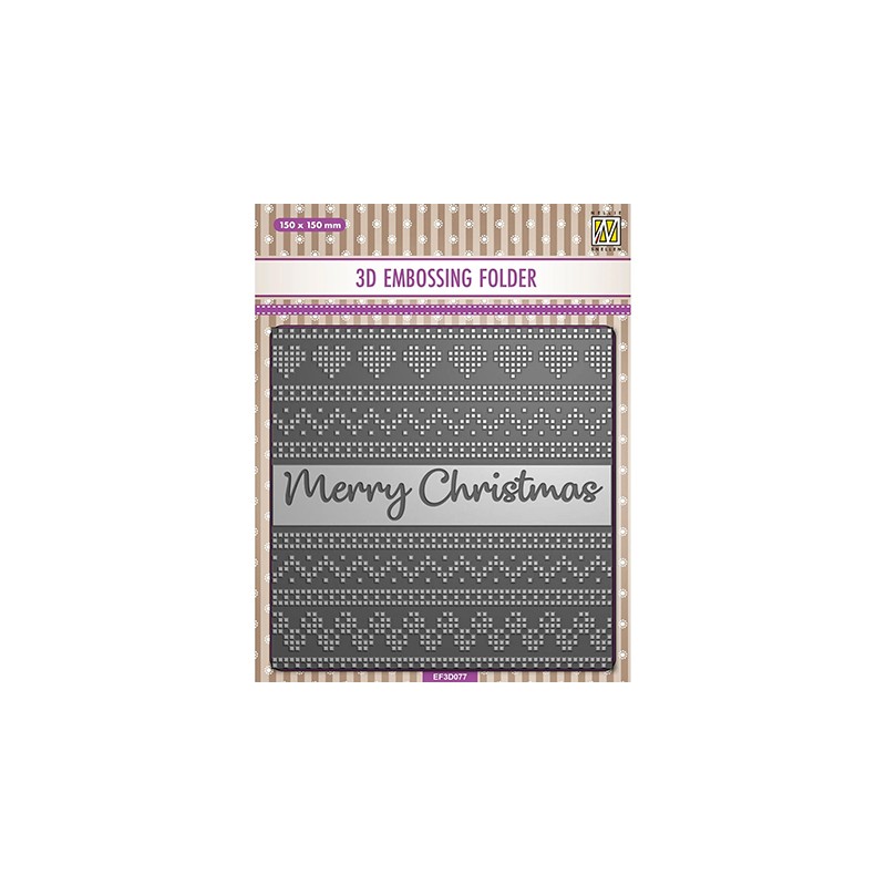 (EF3D077)Nellie's Choice Embossing Merry Christmas
