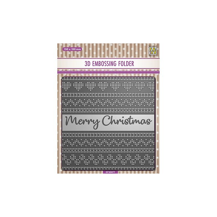 (EF3D077)Nellie's Choice Embossing Merry Christmas