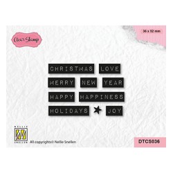 (DTCS036)Nellie's Choice Clear stamps Christmas Love Typed