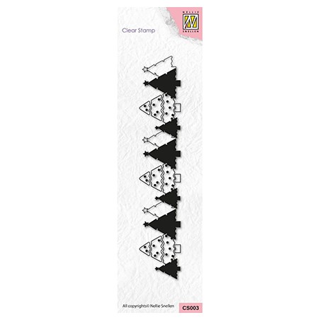 (CS003)Nellie`s Choice Clear stamps Christmas Trees