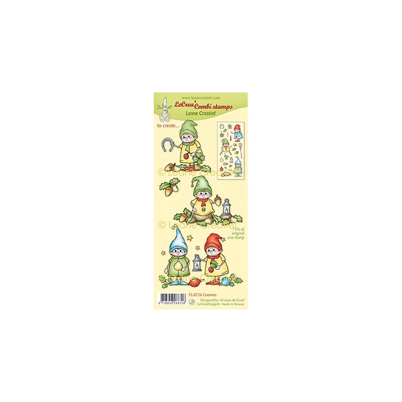 (55.8726)LeCrea - Combi clear stamp Gnomes (55.8726)LeCrea - Combi clear stamp Gnomes