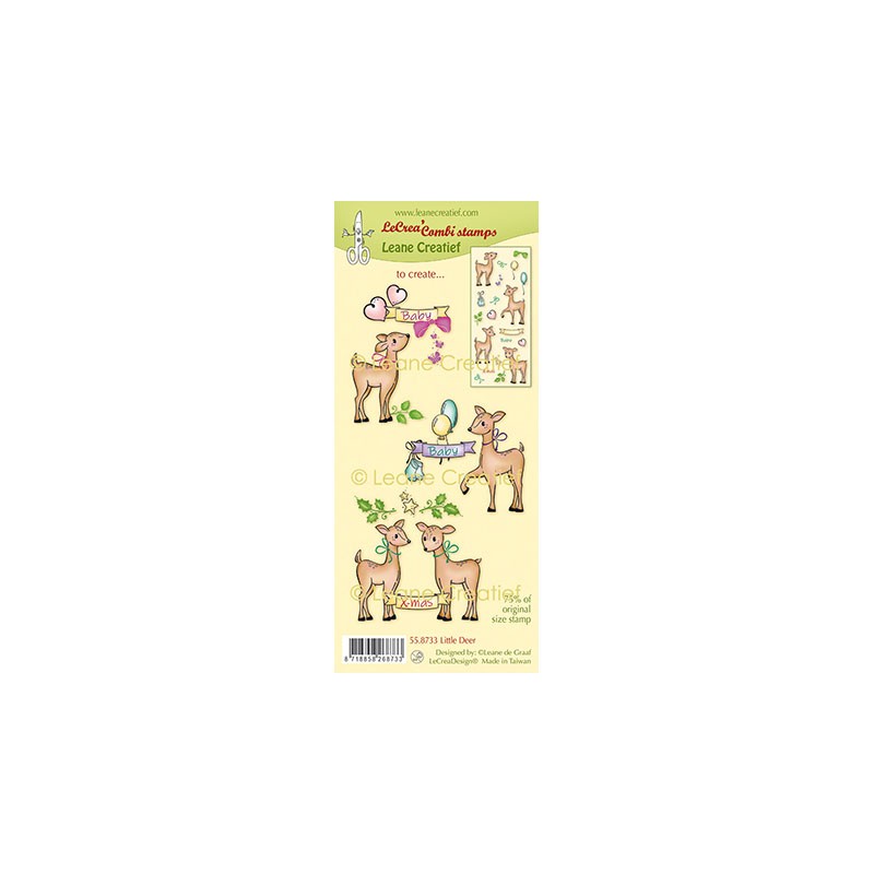 (55.8733)LeCrea - Combi clear stamp Little Deer (55.8733)LeCrea - Combi clear stamp Little Deer