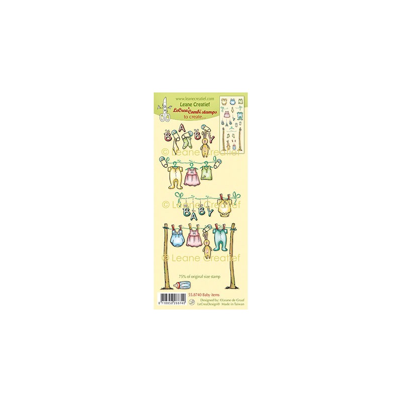 (55.8740)LeCrea - Combi clear stamp Baby items