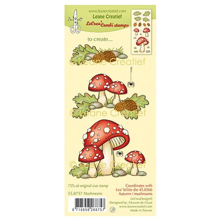 (55.8757)LeCrea - Combi clear stamp Mushrooms