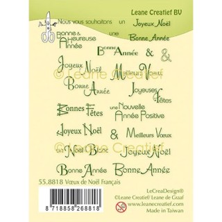 (55.8818)LeCrea - Combi clear stamp Voeux de Noël en Français