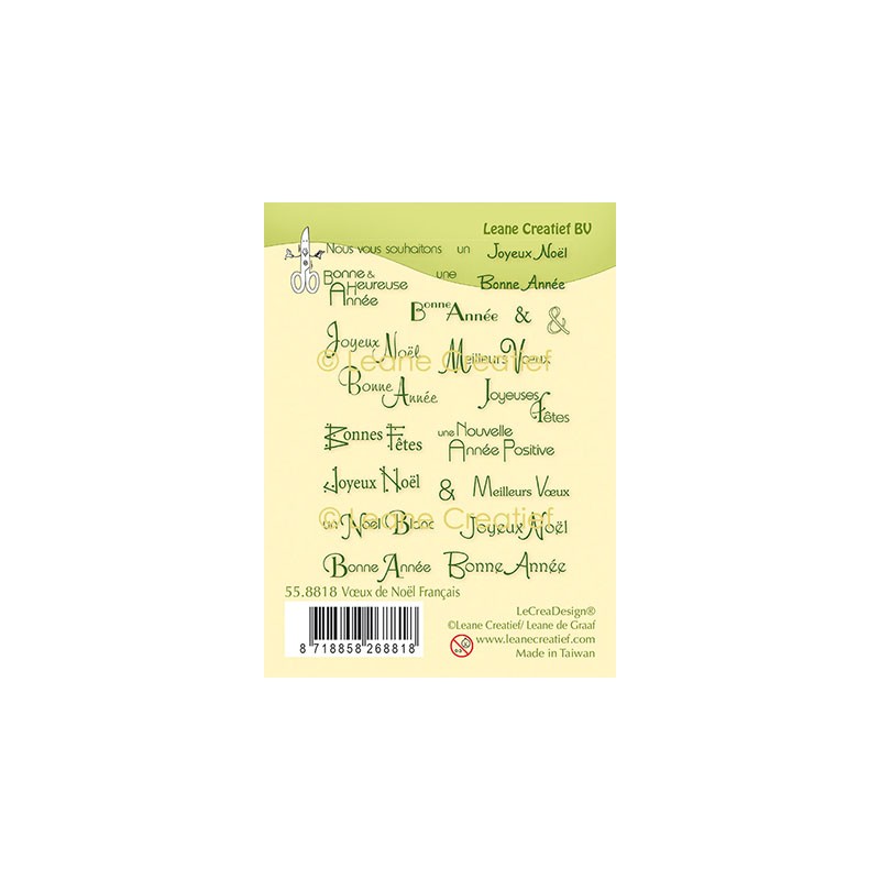 (55.8818)LeCrea - Combi clear stamp Voeux de Noël en Français (55.8818)LeCrea - Combi clear stamp Voeux de Noël en Français