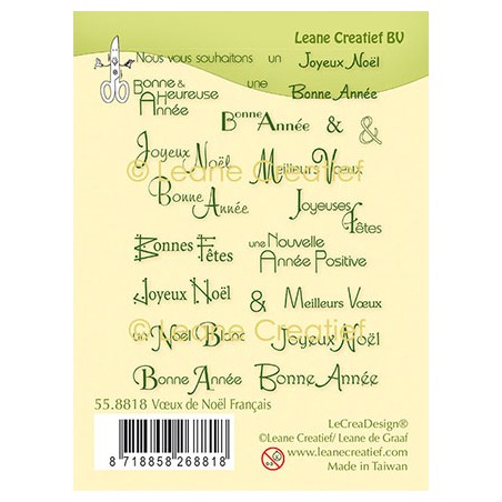 (55.8818)LeCrea - Combi clear stamp Voeux de Noël en Français