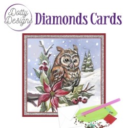 (DDDC1157)Dotty Designs Diamond Cards - Owl In Christmas Spirit