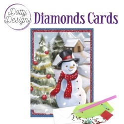 (DDDC1158)Dotty Designs Diamond Cards - Snowman In A Christmas Village