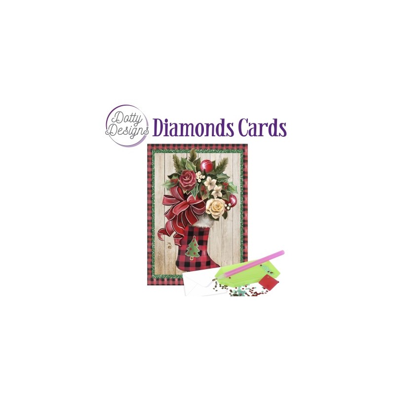 (DDDC1155)Dotty Designs Diamond Cards - Christmas Stocking