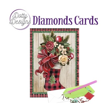 (DDDC1155)Dotty Designs Diamond Cards - Christmas Stocking