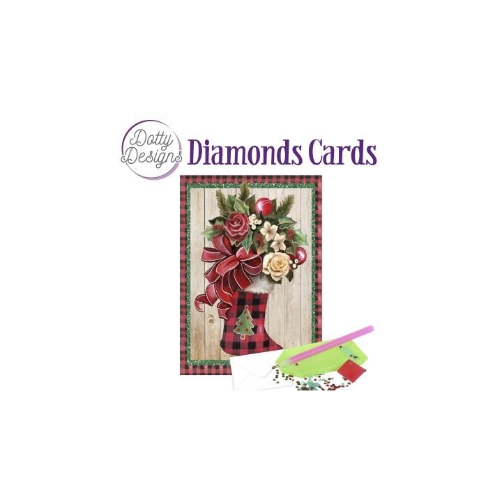 (DDDC1155)Dotty Designs Diamond Cards - Christmas Stocking