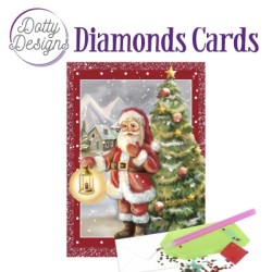 (DDDC1154)Dotty Designs Diamond Cards - Santa Claus With A Candle