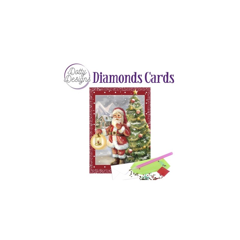 (DDDC1154)Dotty Designs Diamond Cards - Santa Claus With A Candle