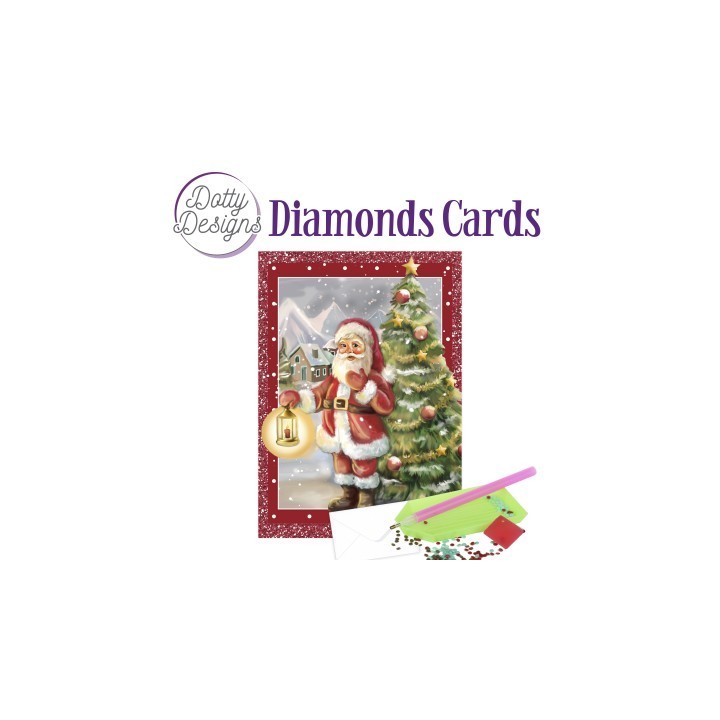 (DDDC1154)Dotty Designs Diamond Cards - Santa Claus With A Candle