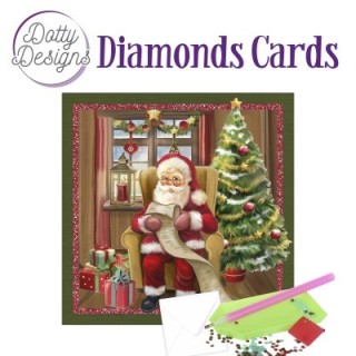 (DDDC1153)Dotty Designs Diamond Cards - Santa Claus With A Wish List