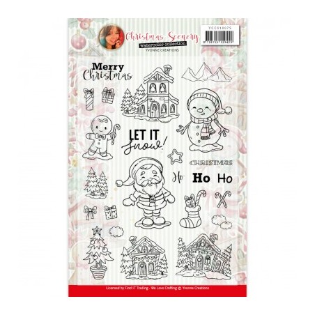(YCCS10075)Clear Stamps - Yvonne Creations Christmas Scenery