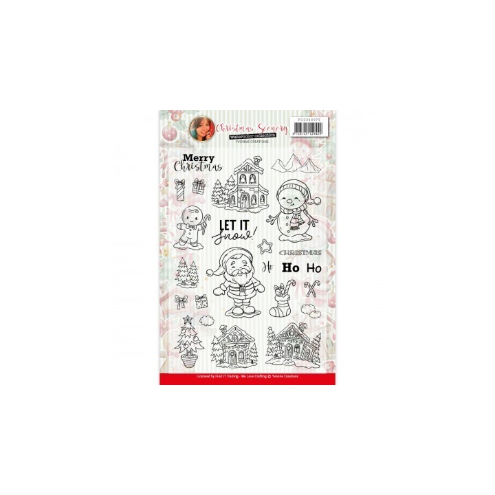 (YCCS10075)Clear Stamps - Yvonne Creations Christmas Scenery